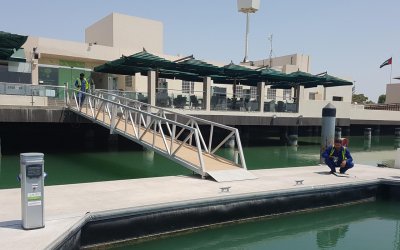 Installation of new service pedestals  at Al Gurm, Abu Dhabi