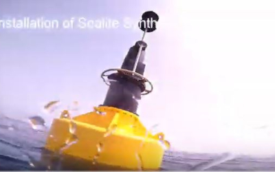 Newly deployed Sealite Navigation Buoys with Sealite Synthetic Mooring Strop System