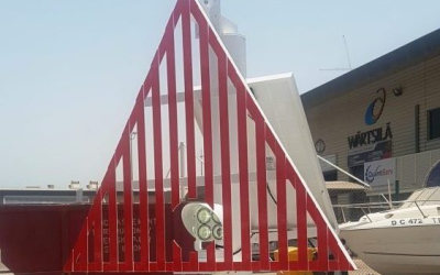 design and fabrication of a custom made fixed navigational marker post for a Sealite solar powered High Intensity Range Light